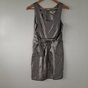 Ya Los Angeles Silver Women's Dress With Bow Small